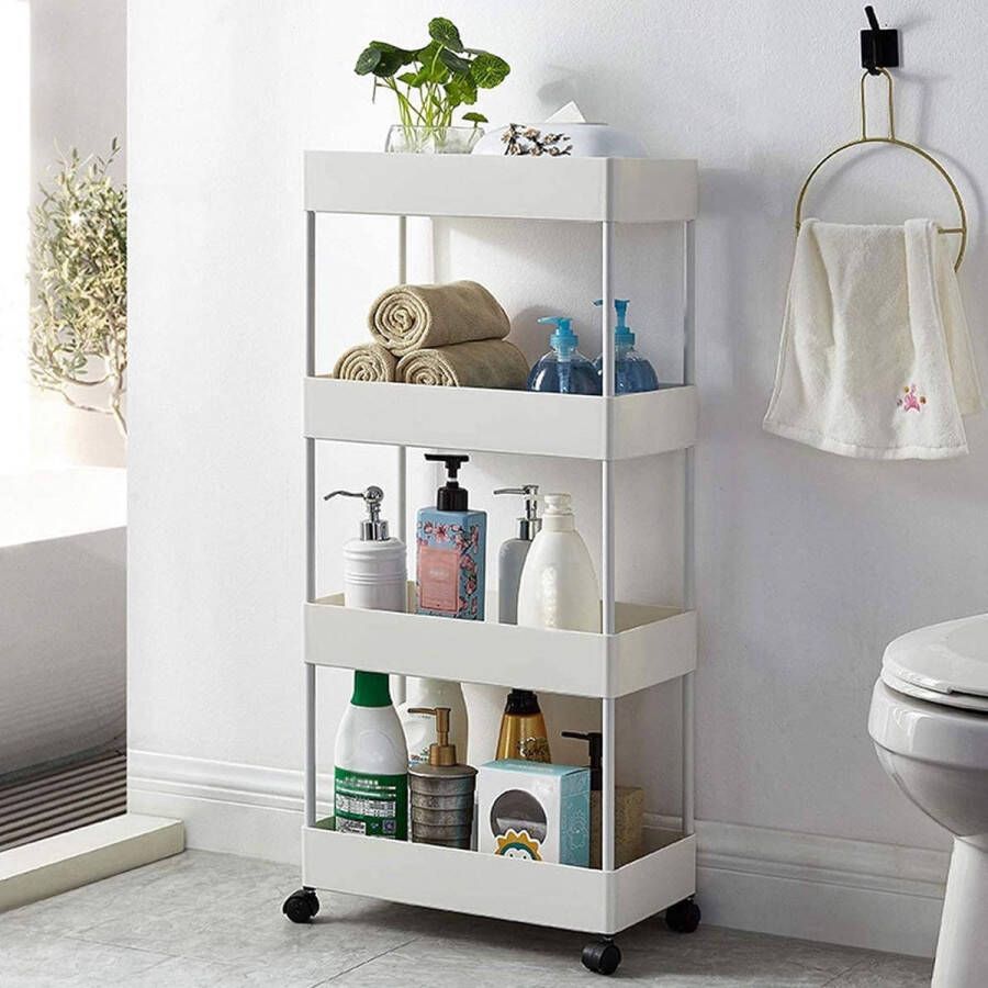 Trolley op wielen Organizer Trolley met Wielen voor Keuken Make-up Badkamer Kantoor