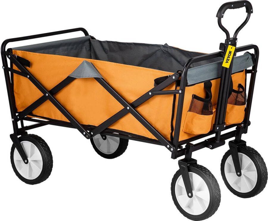 Trolley Vouwen Wagen Draagbare Outdoor Camping Strand Grote Capaciteit Multifunctionele Verstelbare Handgreep Voor Picknick Trolley Bbq Trolley Bolder Car ORANJE