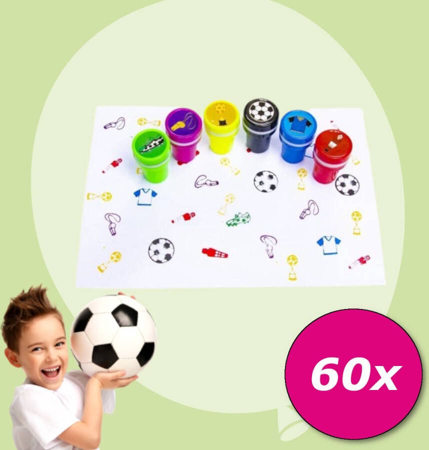 Tuf-Tuf Uitdeelcadeaus 60 STUKS Voetbal Stempels Speelgoed Traktaties Uitdeelcadeautjes voor kinderen