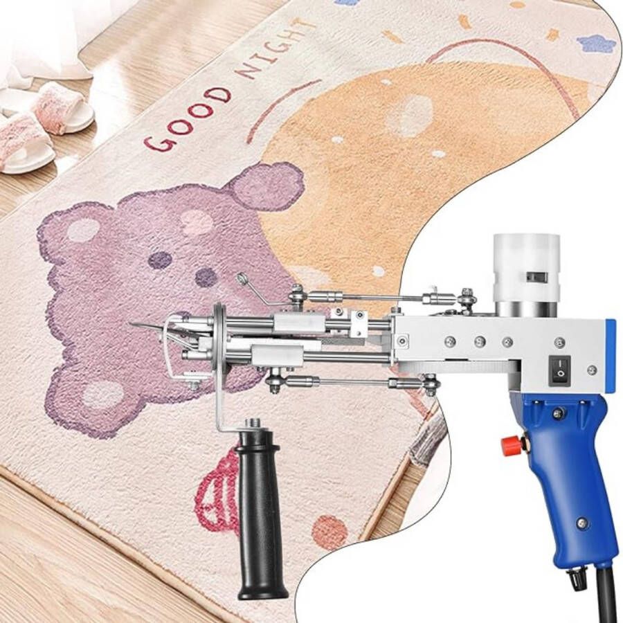 Tufting Gun – Borduurmachine 7-21 mm – Verstelbare Naaimachine Voor Wol Tapijt en Naaien – Breimachine 5-40 steken Per Seconden Tapijt Bewerking – Doe-het-zelf Gereedschap