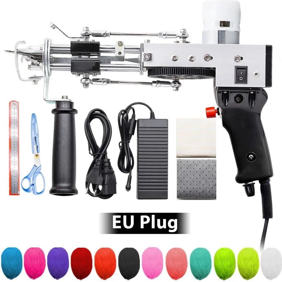 Tuftpistool Zwart 2 In 1 Elektrisch Tapijt Mat Muurornamenten Weven
