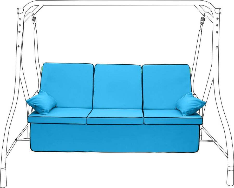 Tuin Schommelbank Kussens Buiten Tuinbank Kussen 3 Zits Schommel Zitkussen Waterafstotend Bankkussen Hoge Rug ZitKussens met Pillow