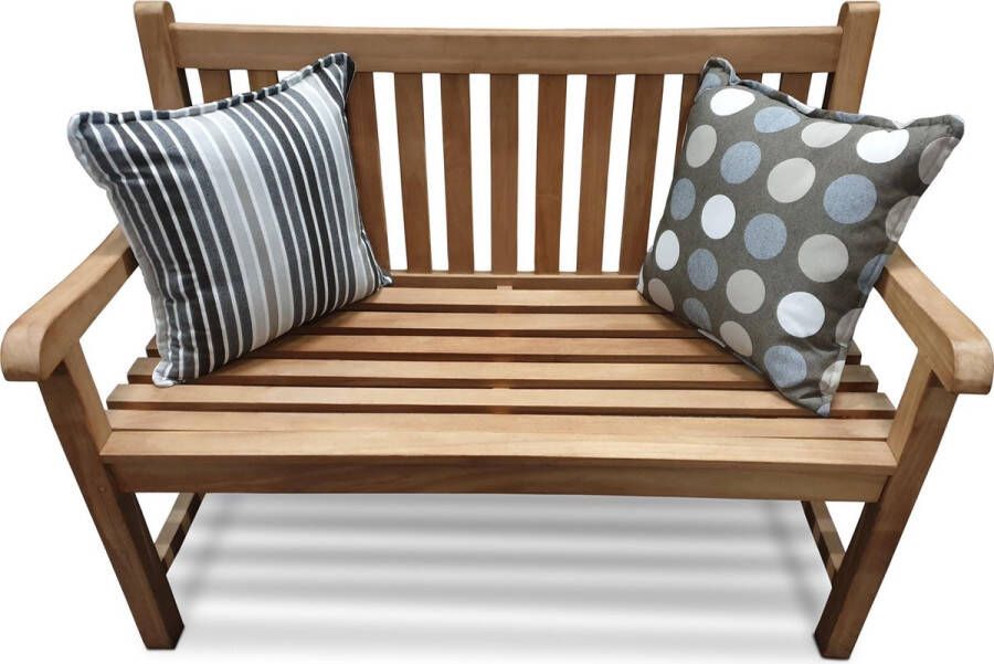 Merkloos Sans marque Tuinbank van Teak | 120 cm 2-Persoons 2-Zits | Naturel Original | BONANY | Geschuurd & Olie op Waterbasis | Klassiek & Traditioneel | Stevig | Tuinzetel | Bank voor Tuin