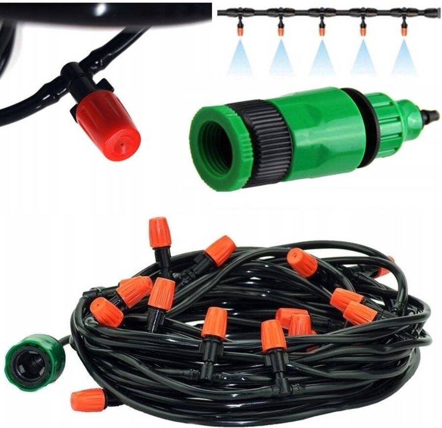 Tuinbewateringssysteem 20m Micro Druppelirrigatie Kit Plant Irrigatiesysteem Waterbesparend Automatische bewateringsapparatuur Voor tuinkas Parterre tuingazon