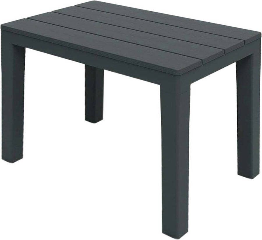 Tuinbijzettafel in antraciet 60 x 39 x 45 cm kunststof tuintafel balkontafel