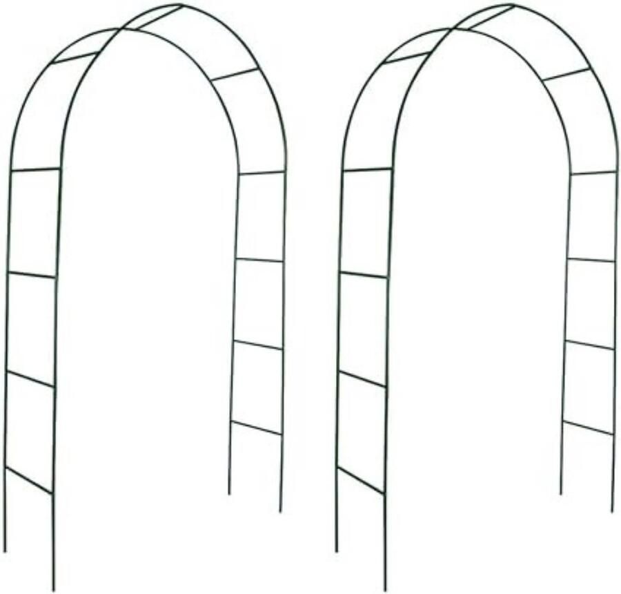 Tuinboog Rozenboog Klimplanten 2 ST 140B x 240H cm Zwart