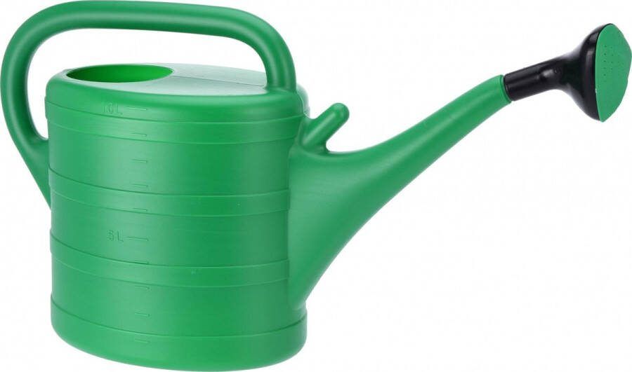 Pro Garden Gieter met Sproeikop 10L Groen Zwart