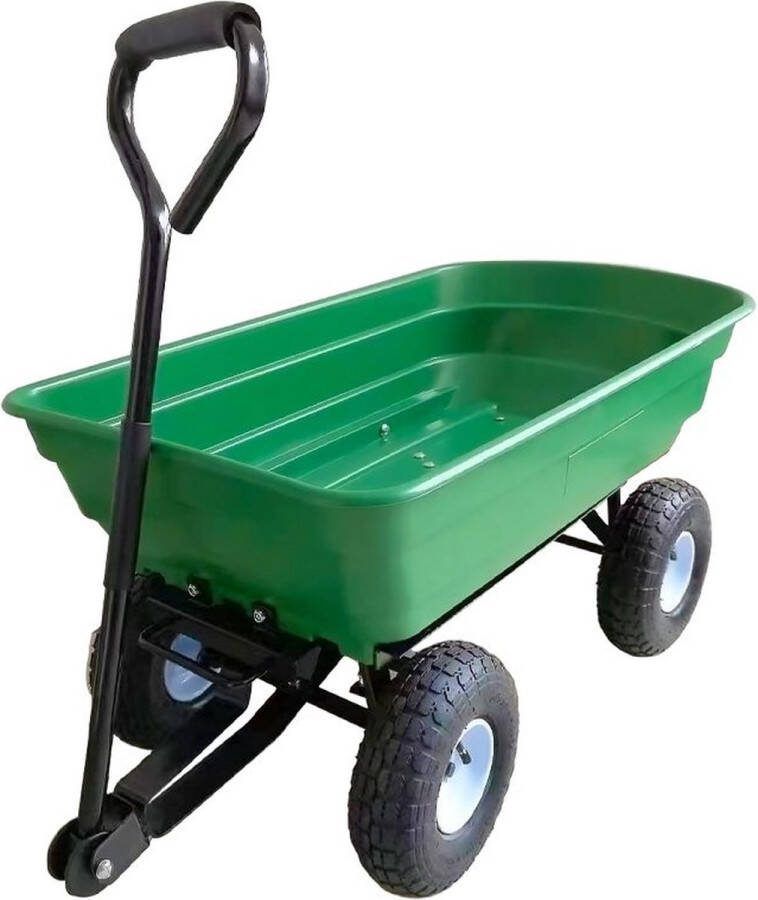 Tuinkar Bolderkar Tuinwagen 75L 250 kg Met handvat Groen