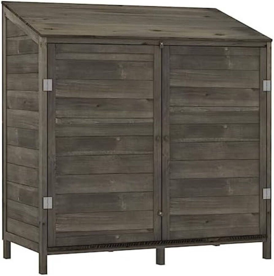 Tuinkast Hout Tuinkast Hout Berging -Tuinberging Hout Tuinkasten Voor Buiten 102x52x112 CM