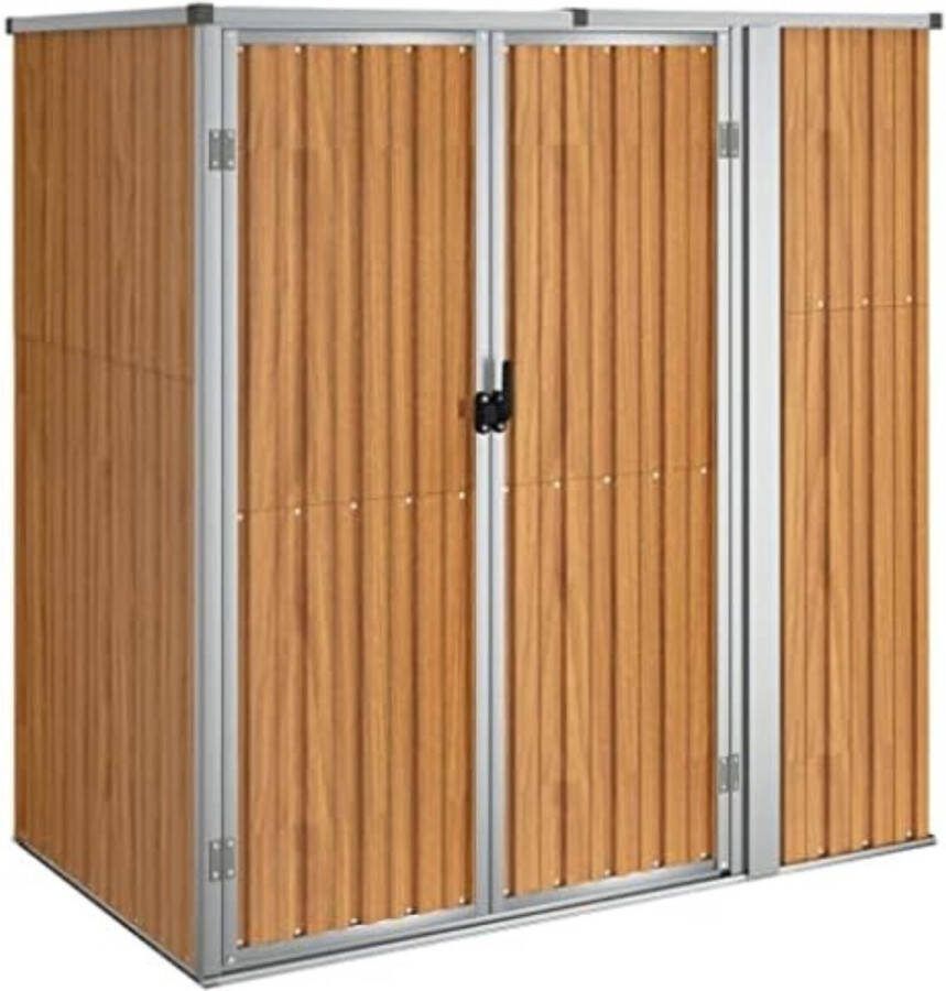 Tuinkast Hout Tuinkast Hout Berging -Tuinberging Hout Tuinkasten Voor Buiten 161 x89 x161 CM Bruin