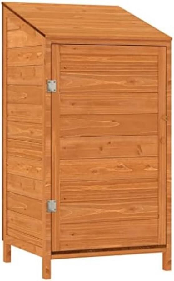 Tuinkast Hout Tuinkast Hout Berging -Tuinberging Hout Tuinkasten Voor Buiten 55x52x112 CM Bruin