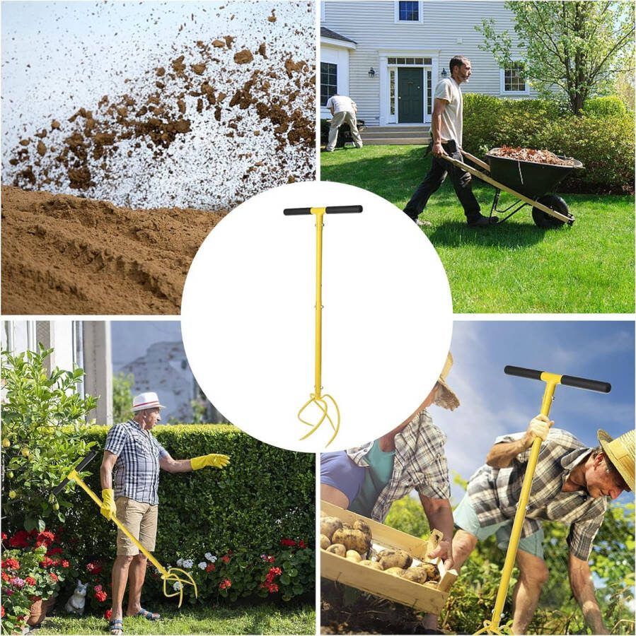 Tuinklauw Cultivator grondklauw en handgreep met steel handmatige bodemklauw onkruidklauw en grondklauw Twist Tiller Garden Claw Twist Tiller Cultivator Tiller