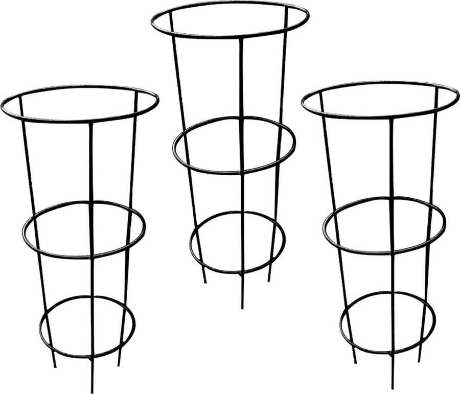 Tuinkooi Plant ondersteuning bush ondersteuning Trellis obelisk stevige bush houder bloem frame volledige stille bush houder het planten van kooien voor verticale klimplanten (conische verpakking van 3)