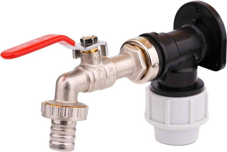 Tuinkraan Slang Waterpijp Kit 3 4 BSP Inlaat 1 BSP Uitlaat Tuinslang Einde MDPE Vrouwelijke 25mm x 3 4 BSP