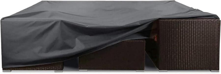 Rechthoekige vierkante Tuinmeubelhoes Waterdicht Anti-UV 420D Oxford-stof Verbeterde scheurvast Terrastafelhoes 270 x 180 x 89 cm