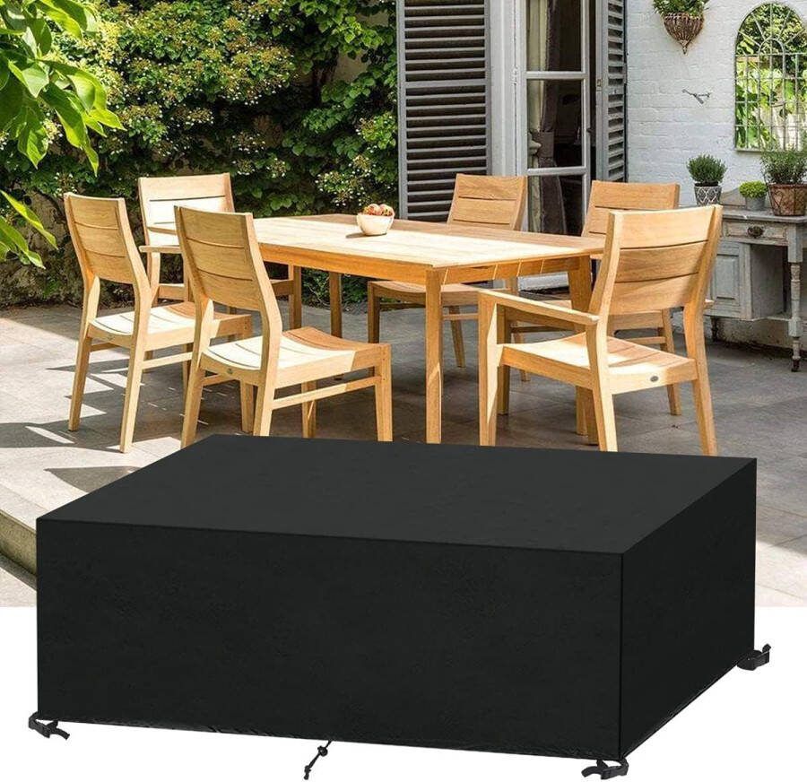 Tuinmeubelhoes waterdichte beschermhoes voor tuinmeubelen afdekking voor tuinmeubelen hoezen voor tafel en stoelen rechthoekig 130 cm x 75 cm x 71 cm