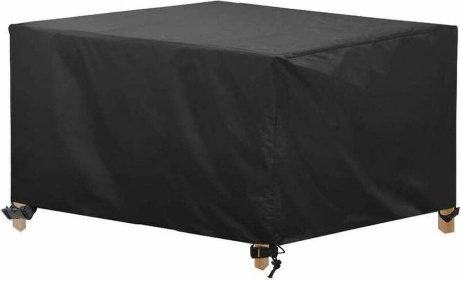 Tuinmeubelhoes Weersbestendige Beschermhoes Tuintafel Buitenhoes 150x150x75cm Waterdicht Heavy duty voor Buitenterras Winddicht en Anti-UV voor Stoel en Tafel Zwart