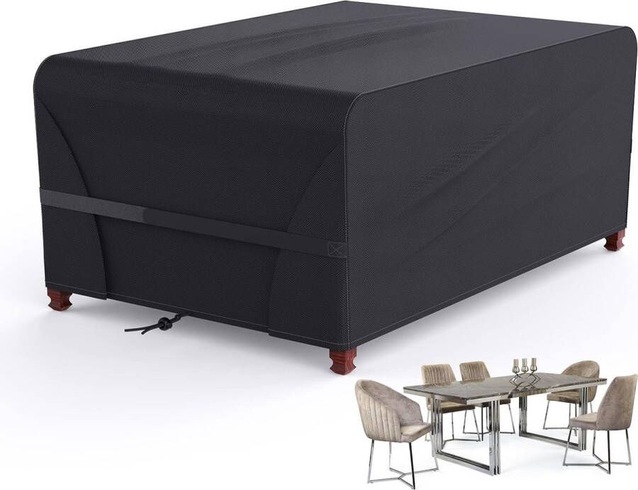 Tuinmeubelhoezen waterdicht Outdoor Patio Tafelhoes Zware Oxford-stof Anti-UV Rip Proof Outdoor Rotan Meubelhoes Rechthoekig (180 x 120 x 74 cm)