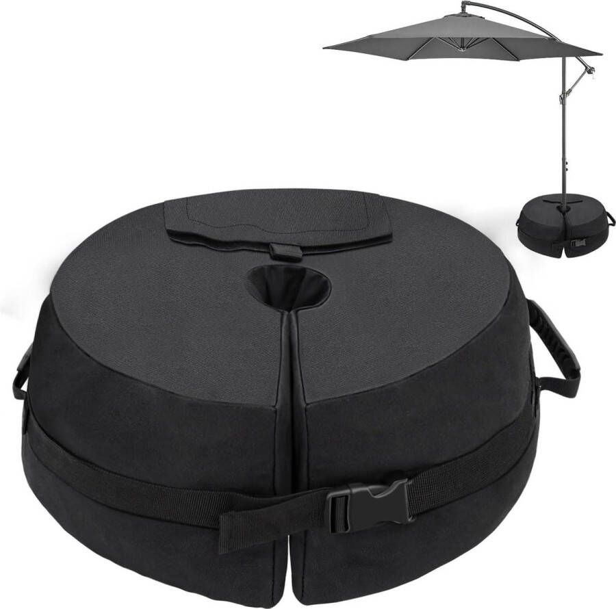 Tuinparasol basisgewichtenzak tot 55 kg zware 900D parasolgewichten basiszandzakken waterdicht slijtvast vervaagt niet parasolvoet op wielen