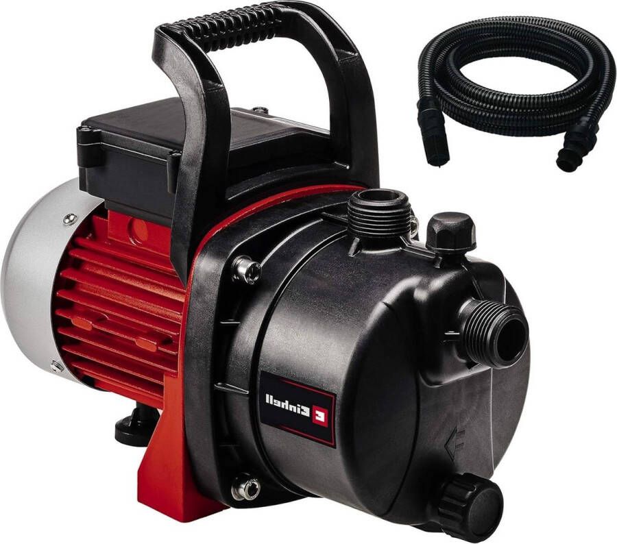Tuinpomp KIT GC-GP 6538 Set 650 W maximale levercapaciteit 3800 L h maximale druk 3.6 bar aan-uit schakelaar watervulplug wateraflaatplug draaghandgreep incl. zuigslang 7 m krachtige tuinpomp fonteinpomp