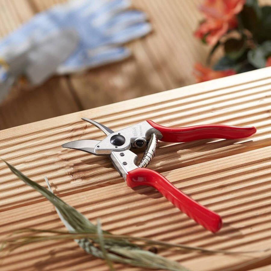 Tuinschaar met één hand Middelgrote handen Lengte 195 mm Puntige snijkop Aluminium handgreep
