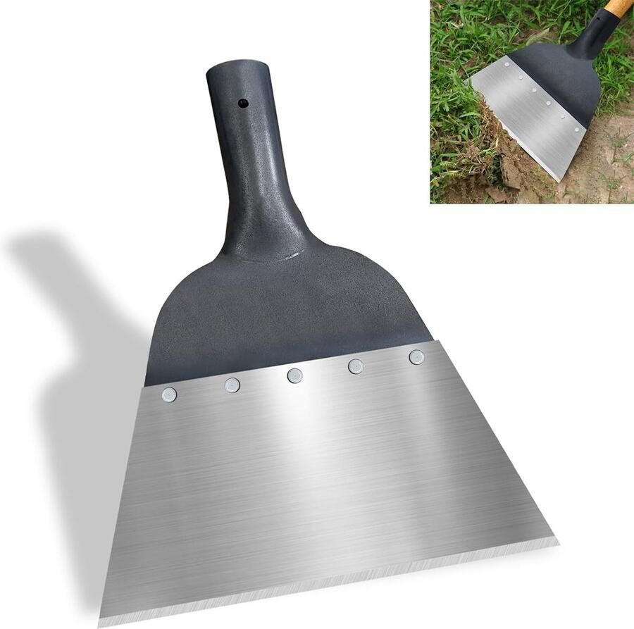 Tuinschep Stalen schoonmaakschep 21 cm multi-reinigingsschep tuinhelper geschikt voor landbouw en tuin onkruid sneeuwscheppen ontdooien buiten thuis boerderij