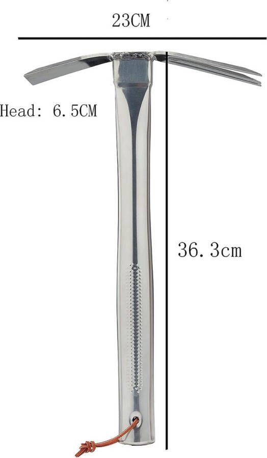 Tuinschoffel roestvrijstalen tuinhark kan worden gebruikt voor tuingereedschap in de buitenlucht losmaken van grond uitgraving wieden planten (14 3 x 23 Chrome)