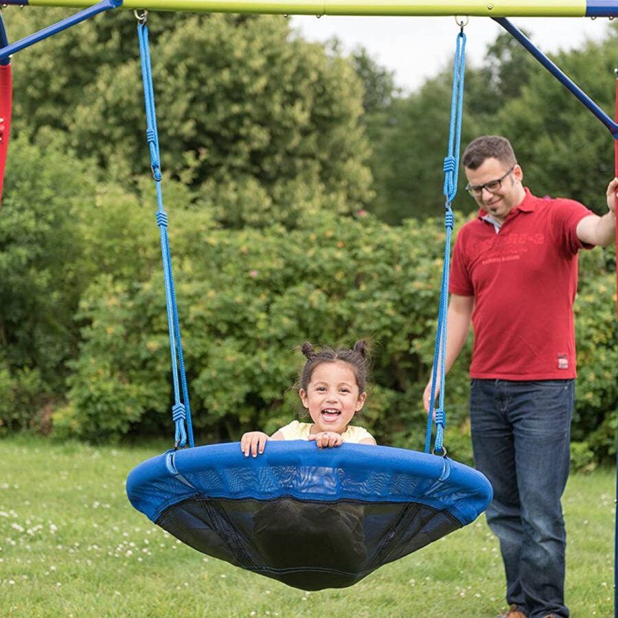 Tuinschommel Schommel Nestschommel 90 cm blauw tuinschommel tot 100 kg belastbaar