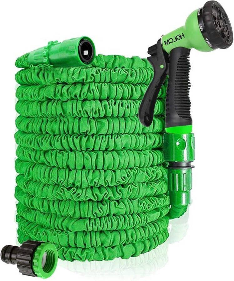 Tuinslang 120ft Uitbreidende Tuin Waterslang Pijp met 8 Functies Spuitpistool 3 keer Uitbreidbare Flexibele Magische Slang Anti-Lekkage Lichtgewicht Eenvoudige Opslag Groen Tuinslang