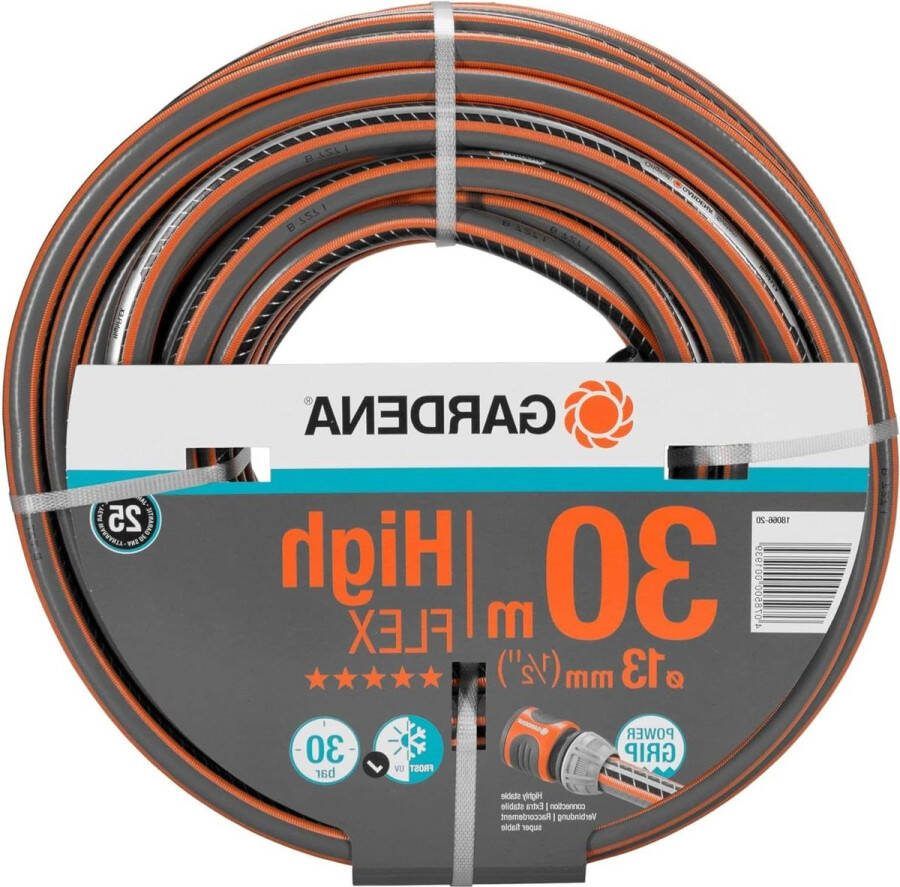 Tuinslang 13 mm 30 m Power Grip profiel 30 bar barstdruk vormvast uv-bestendig (18066-20)