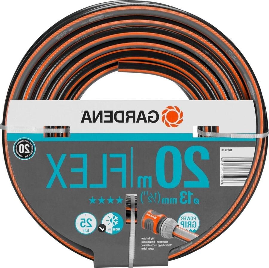 Tuinslang Comfort FLEX 13 mm 20 m Vormvaste flexibele slang Power Grip profiel Spiraalweving 25 bar barstdruk Tuinslang
