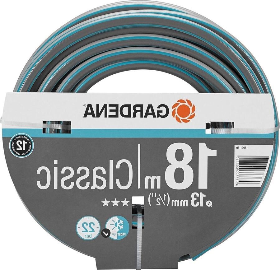 Tuinslang Universele kruisgeweven 13 mm 18 m lengte 22 bar barstdruk uv-bestendig zonder Original System onderdelen Aanbieding Classic slang Tuinslang