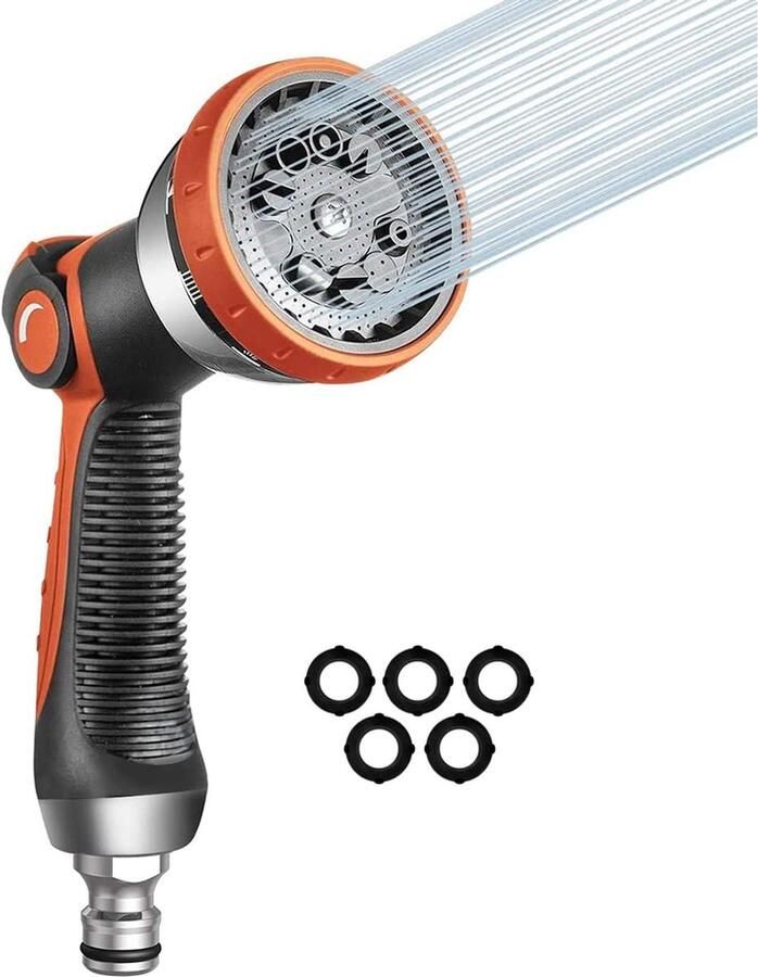Tuinsproeier hogedruk-tuinsproeier 100% metaal massief messing mondstuk met vergrendelfunctie multifunctioneel hogedrukspuitpistool voor irrigatie en reiniging