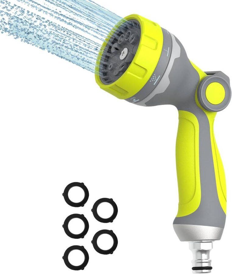 Tuinsproeier metaal 10 sproeiafbeeldingen multifunctioneel spuitpistool irrigatie handsproeier verstelbare waterstroom gazon huisdier baden