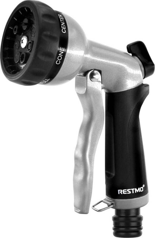Tuinsproeier metalen hogedruk tuinhanddouche 7 functies sproeimond instelbare waterstroom tuinspuitpistool irrigatiepistool voor tuin irrigatie autowassen zwart