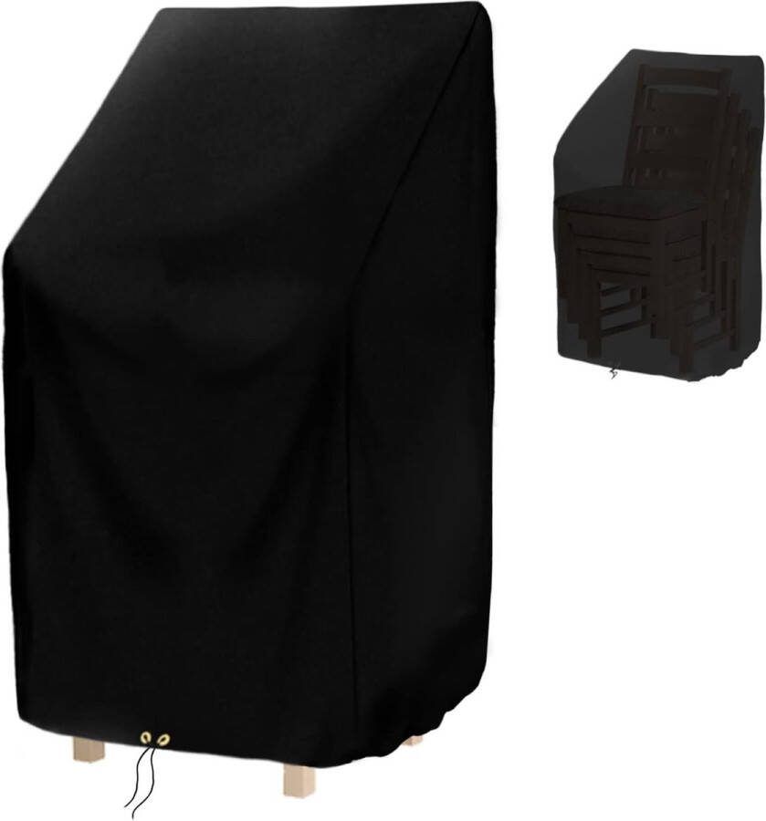 Tuinstoelhoes terrasstoel waterdichte hoes voor opslag kantelbare tuinstoelhoes 65x65x120 80cm UV-bescherming 420D meubelhoes