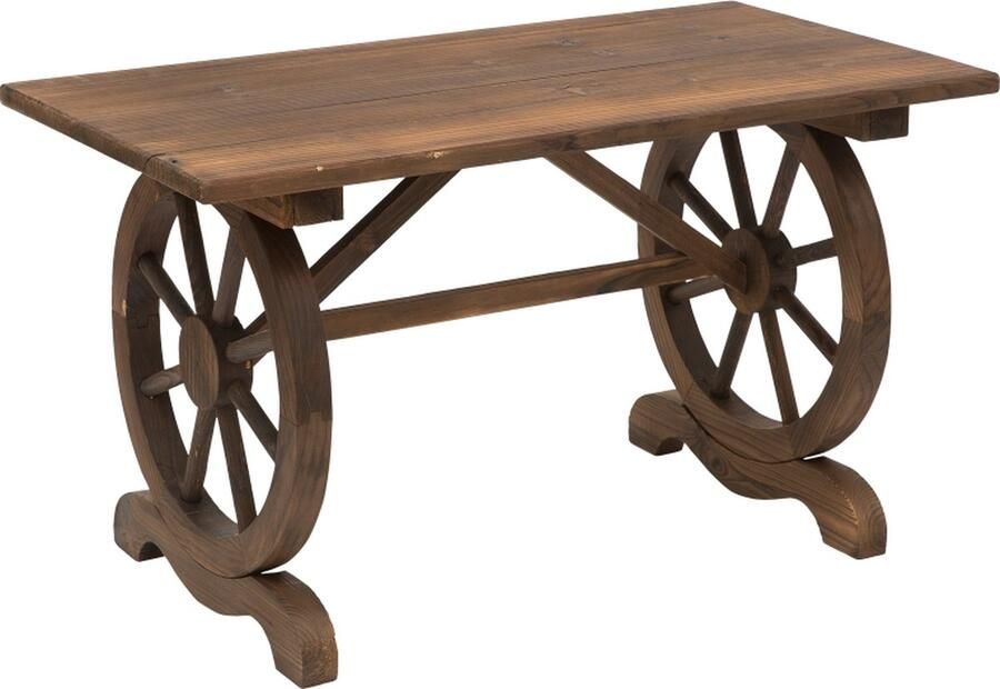 Tuintafel Balkontafel Tuinmeubelen Tafel Bruin 113 x B60 x H65 cm