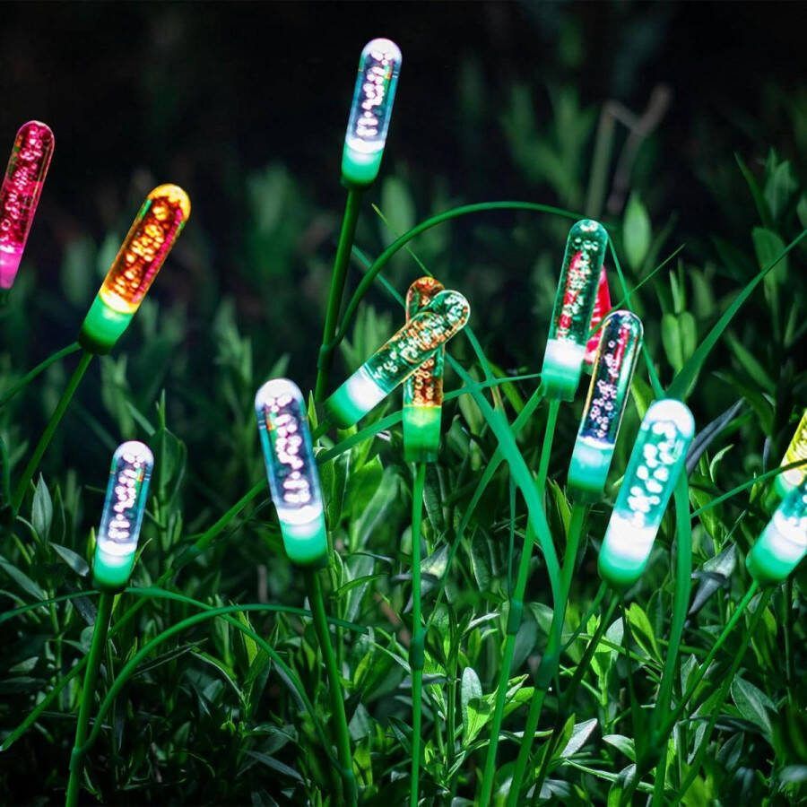 Tuinverlichting op Zonne-energie 4 Stuks Solarlampen voor Buiten LED Ademmodus Tuindecoratie