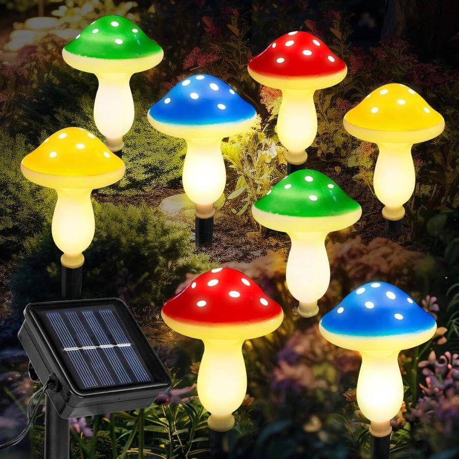 Tuinverlichting op Zonne-energie Paddestoel zonne verlichting Solarlampen voor tuin Zonne-paddenstoeltuinverlichting Zonnelampen voor buitendecoratie Buiten voetpadyardpatio