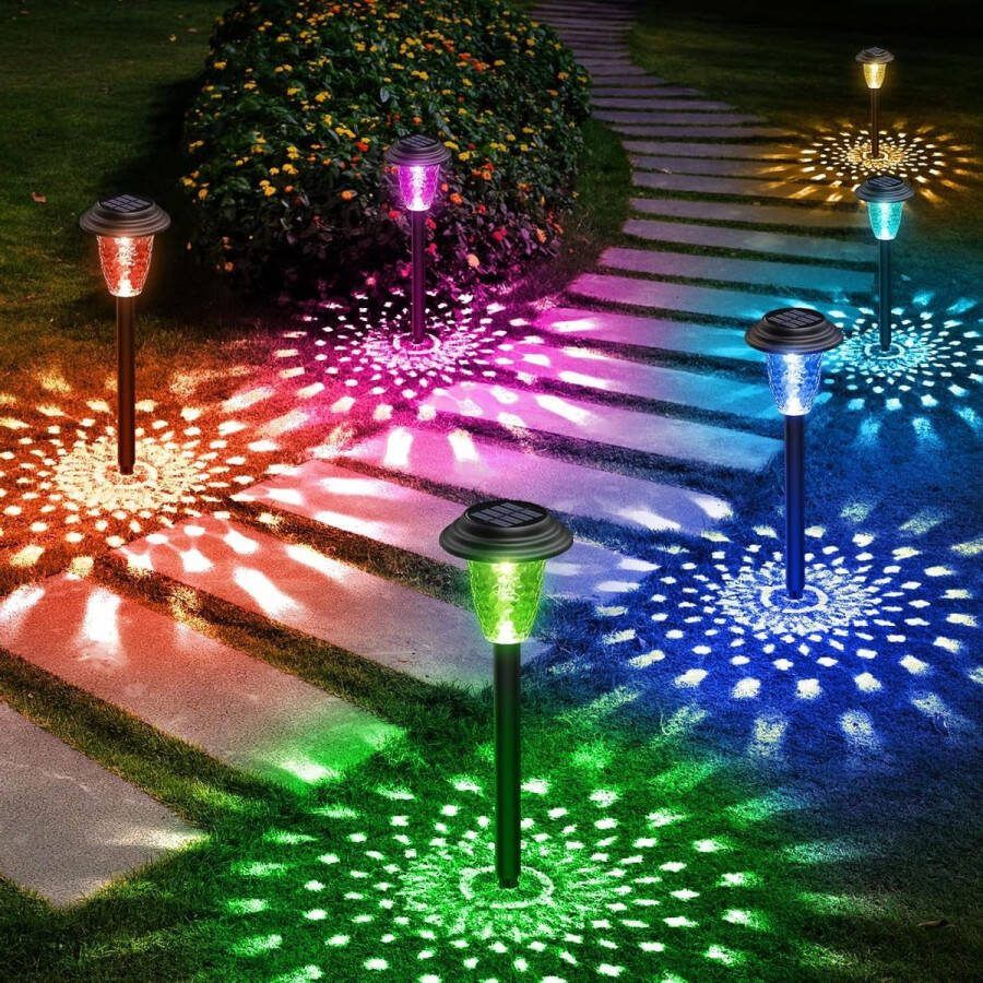 Tuinverlichting op Zonne-energie Solarlampen Buiten 2 Modi Waterdicht Gazon Terras Binnenplaats Geschenken Kerstdecoratie
