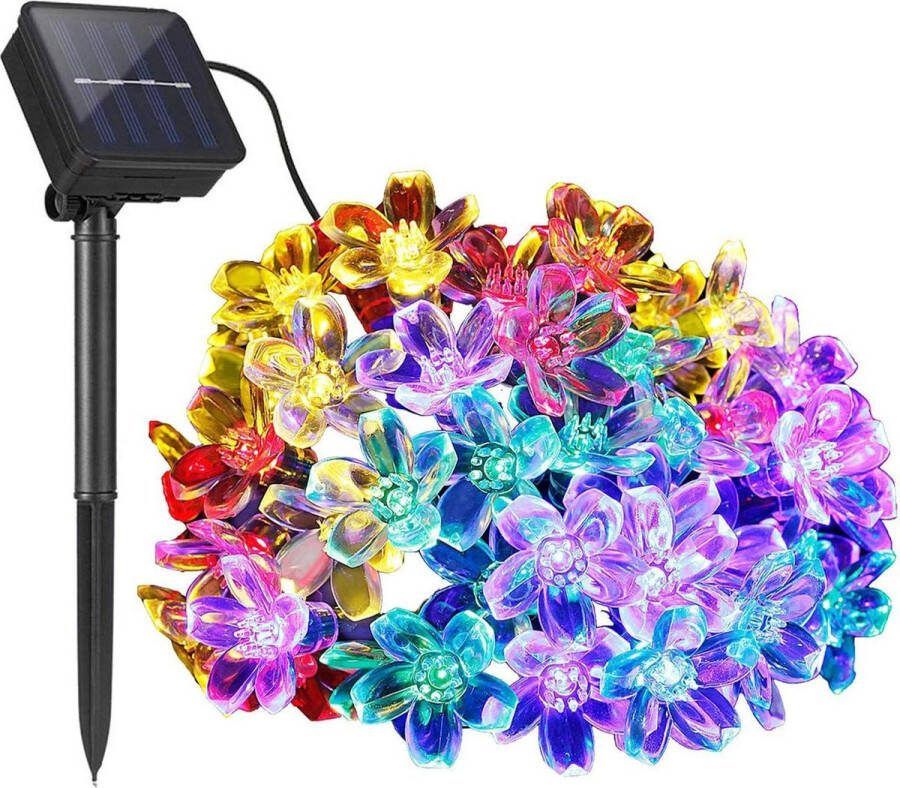 Tuinverlichting op Zonne-energie Solarverlichting Lichtsnoer Buiten Tuin 7m 50 Leds Bloemen Waterdicht Lichtketting Decoratie Festival Kleurrijk Feest Bruiloft Patio Kerstmis