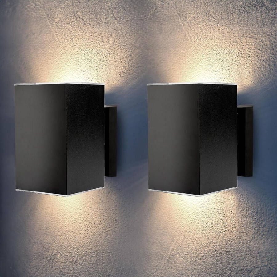 Tuinverlichting op Zonne-energie XL-led dubbel licht met 8 leds wandlamp buiten schemeringssensor waterdicht IP65