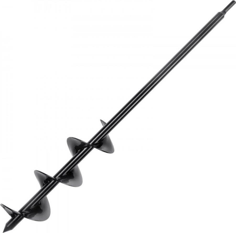 Tuinvijzel f77x600mm grondboor voor elektrische boormachine PCM stalen paalvijzel Geschikt voor 3 8 (9 53 mm) zeskantboorschroevendraaier spiraalboor Ideaal voor planten installeren van hekken en tenten