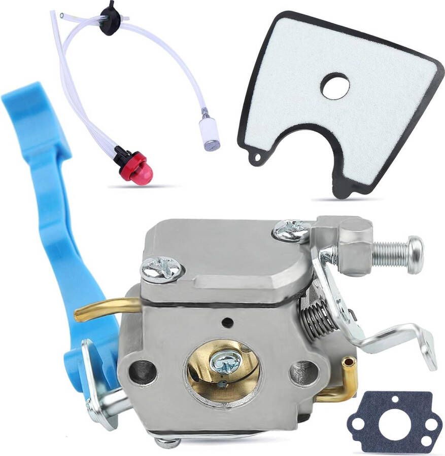 Tune Up Kit voor Husqvarna 125B 125BX 125BVX Bladblazer ADEFOL carburateur + pakkingen + brandstofleiding + brandstoffilter + grondlamp + luchtfilter + doorvoertule premium 8-in-1 set