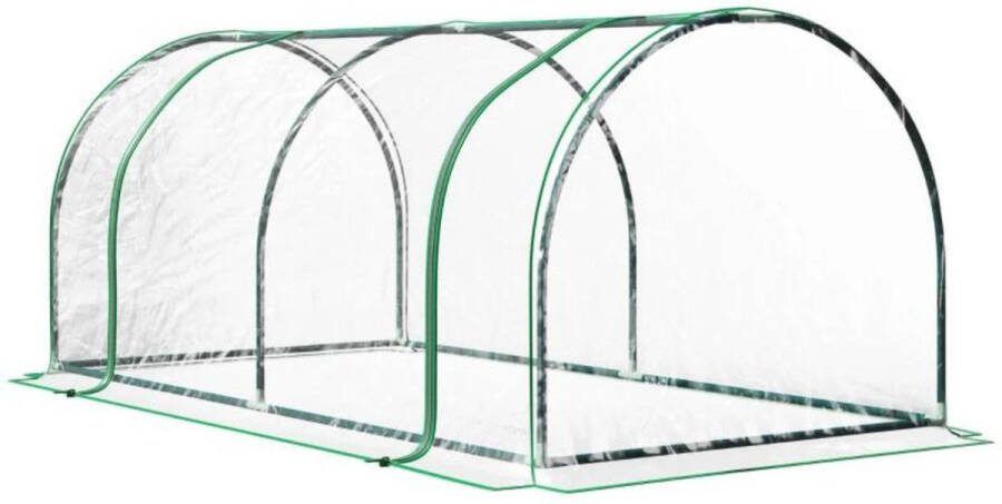 Zenzee Tunnelkas Tuinkas Kweekkas Broeikas Kweektent Kas 200 x 100 x 80 cm Transparant