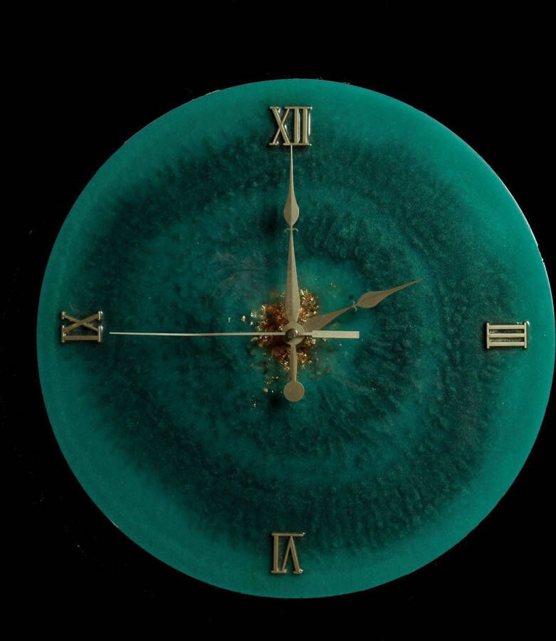 Intere Turquoise Deluxe Wandklok quartz stil uurwerk 30 cm
