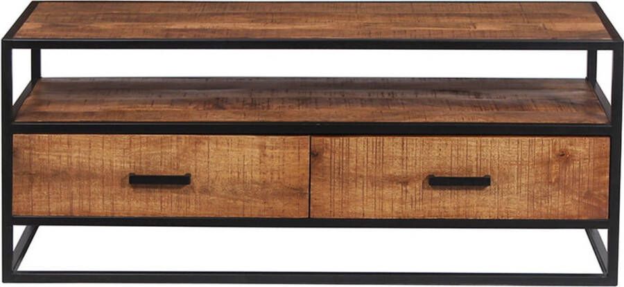 TV-meubel Otis Magnolia Breedte 120 cm Hoogte 50 cm Diepte 45 cm Met lades Met planken Zonder deuren