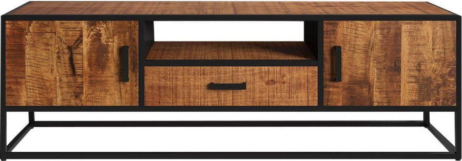TV-meubel Otis Magnolia Breedte 160 cm Hoogte 50 cm Diepte 40 cm Met lades Met planken Met openslaande deuren