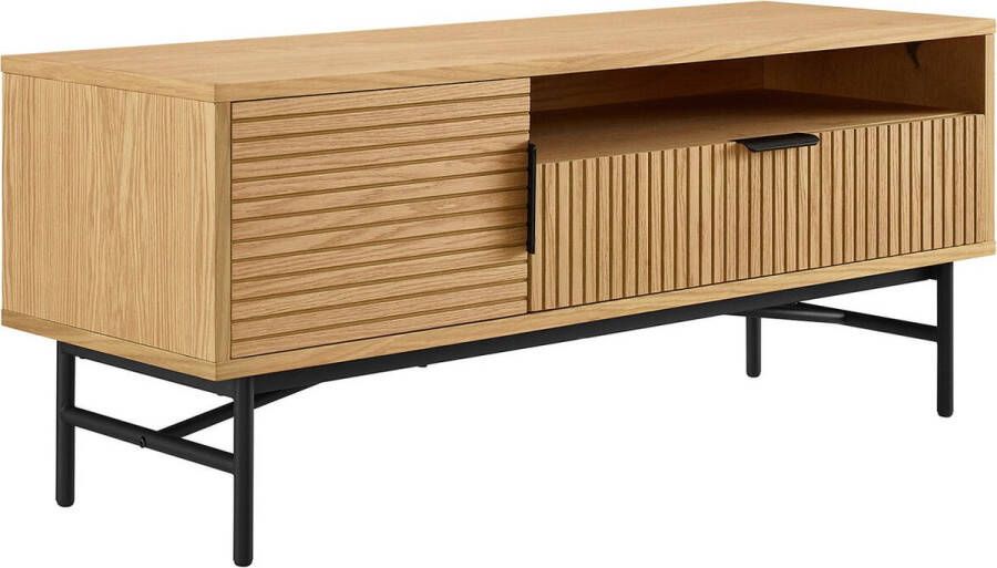 TV-Meubel Ruben Eiken MDF Breedte 120 cm Hoogte 50 cm Diepte 40 cm Met lades Met planken Met openslaande deuren