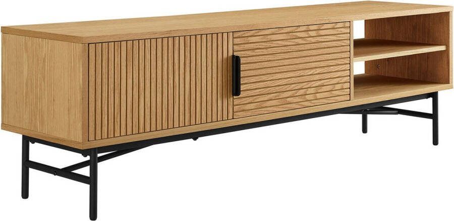 TV-Meubel Ruben Eiken MDF Breedte 160 cm Hoogte 50 cm Diepte 40 cm Met lades Met planken Met openslaande deuren